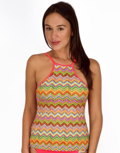 high neck singlet top