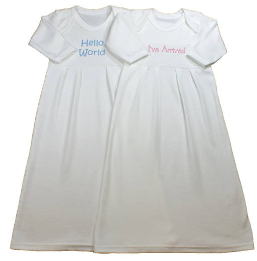 Baby boy girl unisex white nightie nightgown nightdress gown eBay