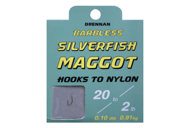 Drennan Barbless Silverfish Maggot hooks to nylon Coarse Fishing