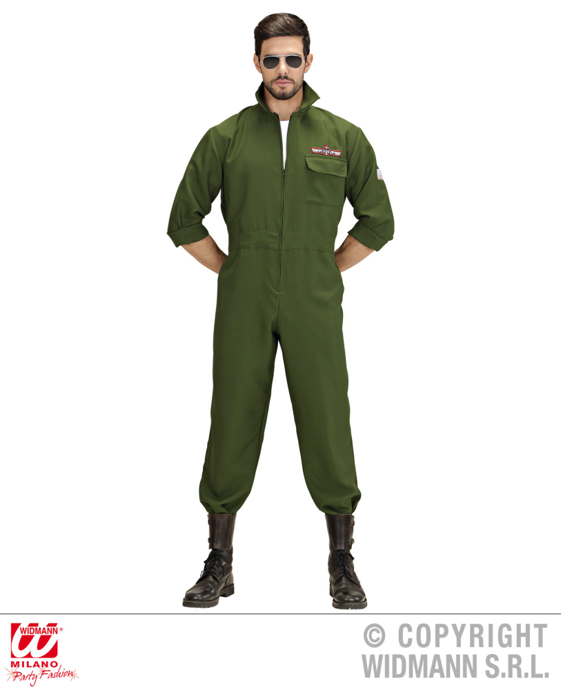 Top Fighter Jet Pilot Aviator Costume Gun Captain Biggles WW2 Airman Crew