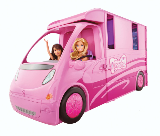 barbie car camper