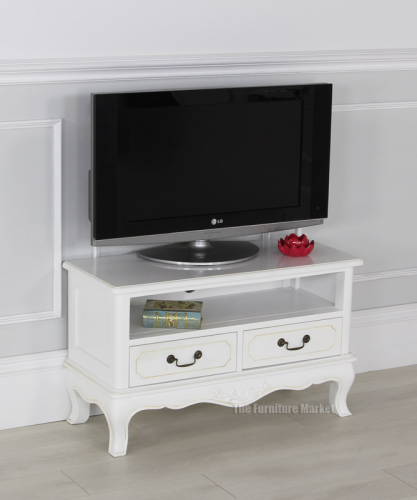  Painted Small TV Unit- Solid Media Stand Furniture SAN57-W  eBay